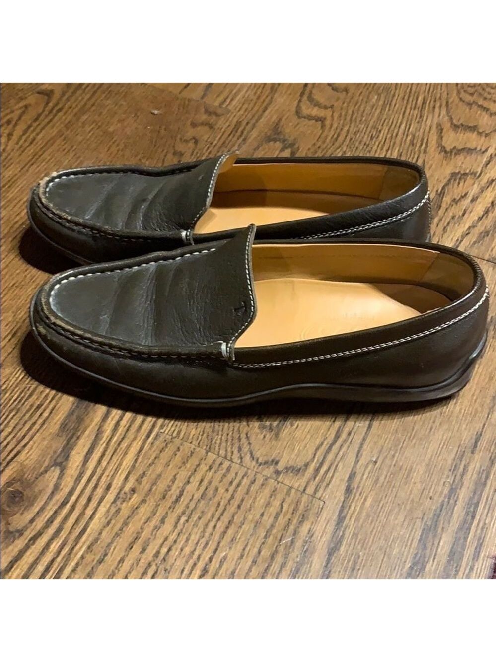 Tod’s Green Leather Driving Loafer size 8 - Picture 3 of 7